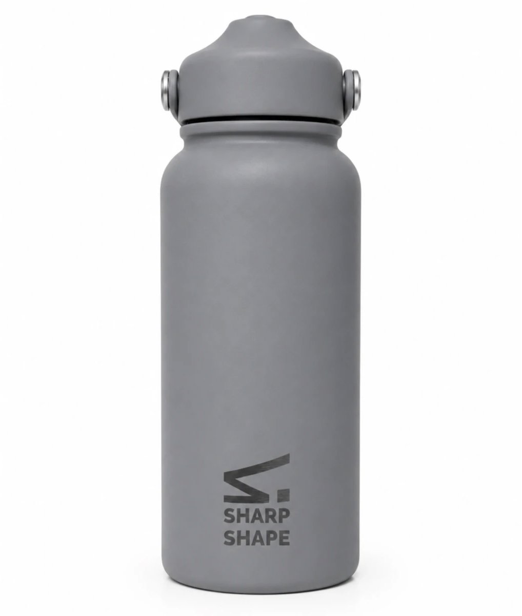 Sharp Shape Fľaša so slamkou sivá