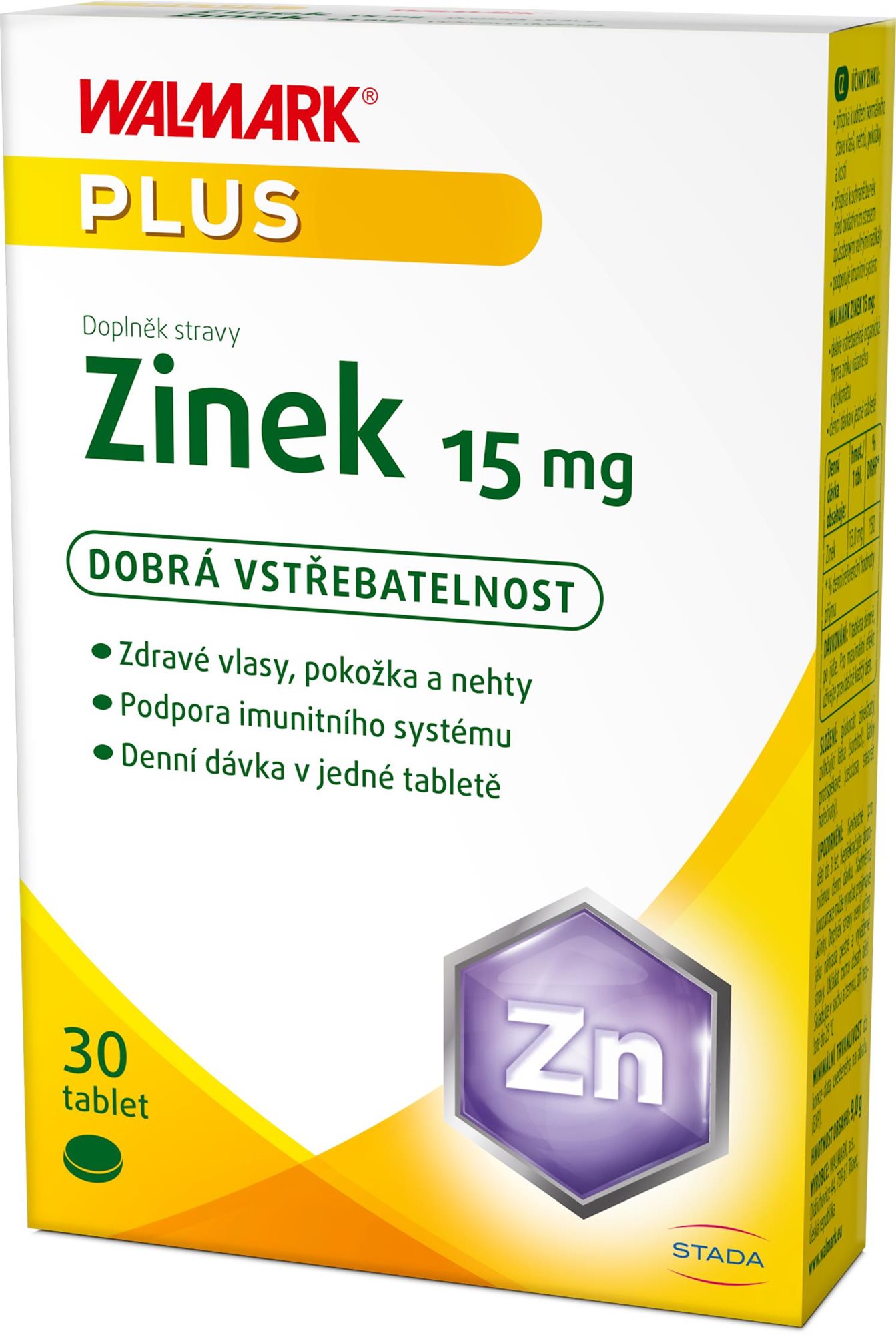 Walmark Zinok 15 mg 30 tabliet