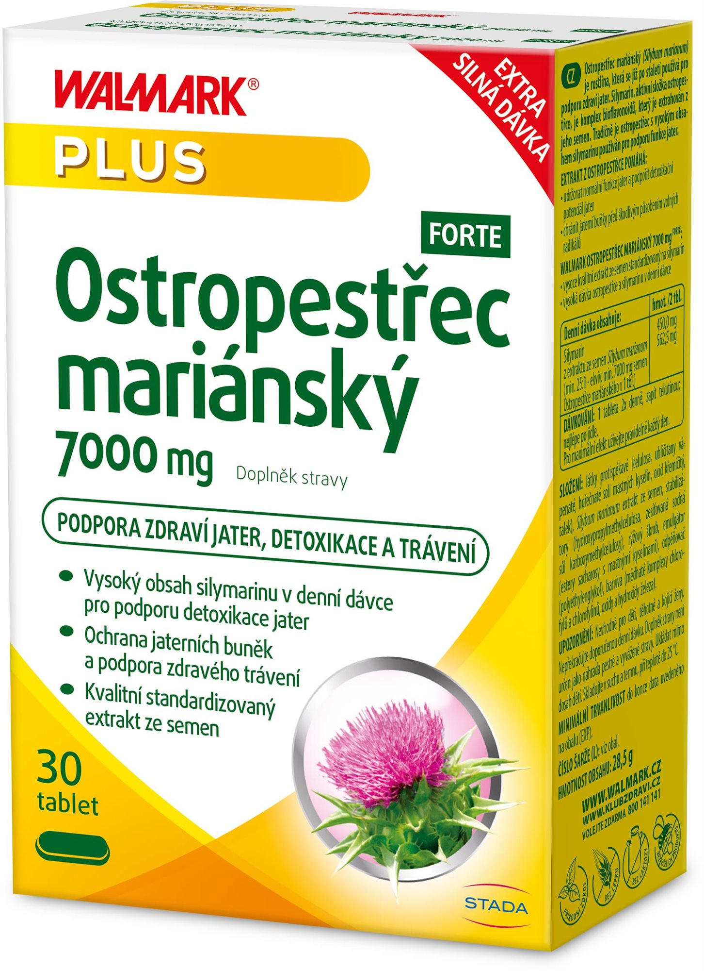 Walmark Pestrec mariánsky 7000 mg, 30 tabliet
