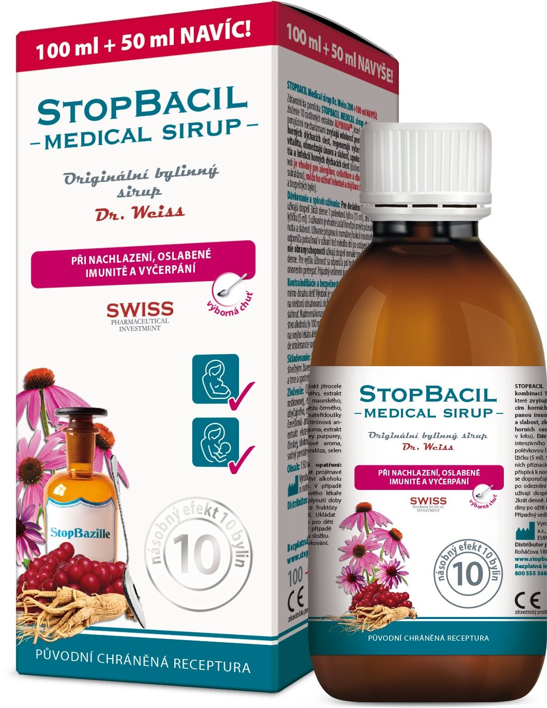 Dr.Weiss STOPBACIL Medical sirup 100 + 50 ml NAVYŠE