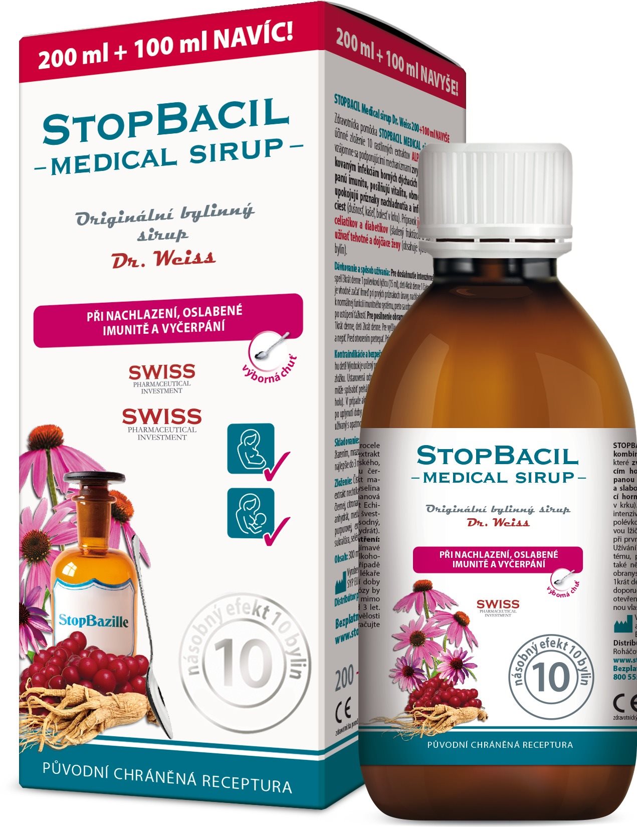 Dr. Weiss STOPBACIL Medical sirup 200 + 100 ml NAVYŠE