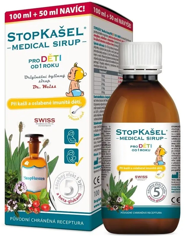 Dr. Weiss STOPKAŠEL Medical sirup od 1 roku 100 + 50 ml