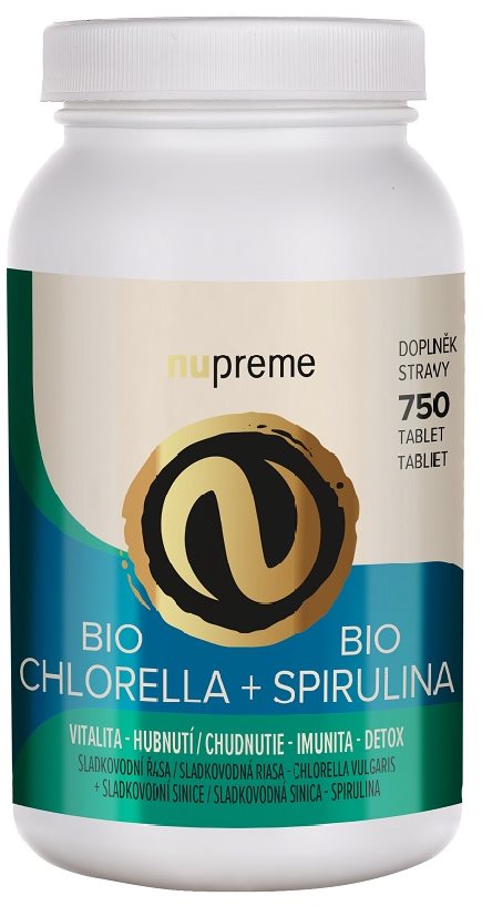 Nupreme BIO Chlorella + Spirulina 750 tbl.