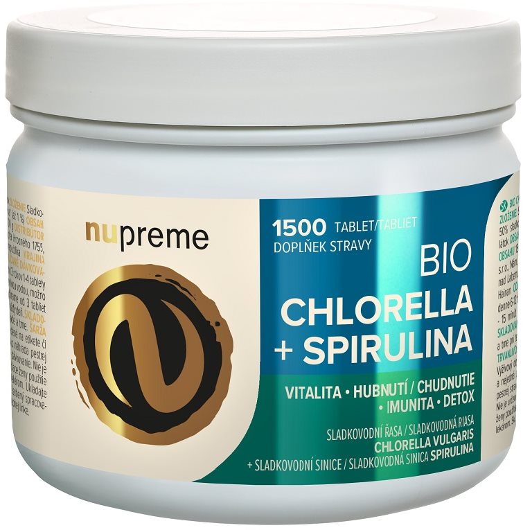 Nupreme BIO Chlorella + Spirulina 1500 tbl.