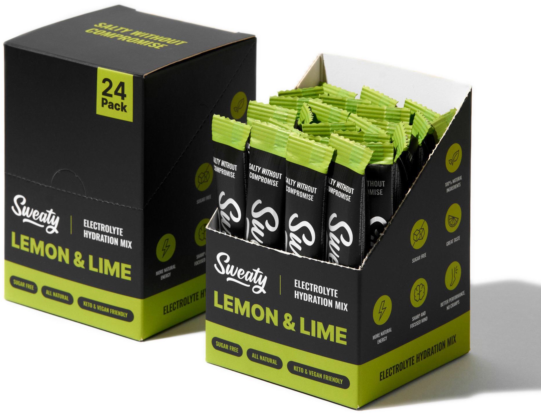 SWEATY Electolyte Hydration Mix 24 × 6 g lemon & lime
