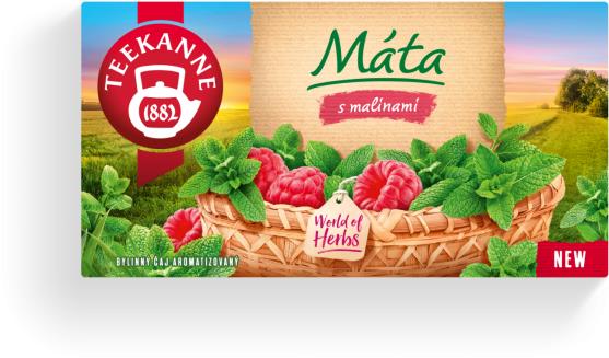 Teekanne Mäta s malinami 20× 1,5 g
