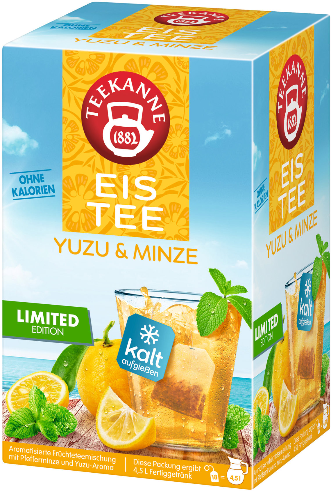 Teekanne Ľadový čaj Yuzu Mäta 18 × 2,5 g