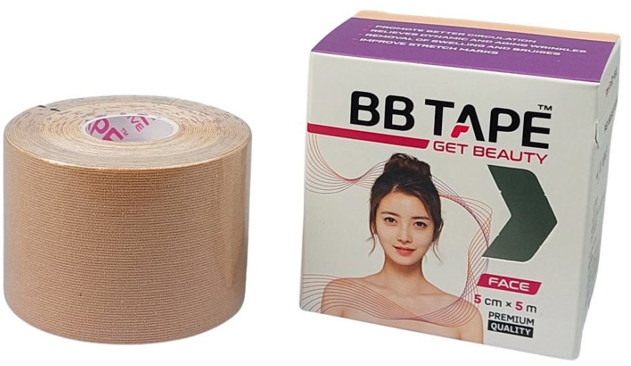 BB Tape tejp na tvár 5 cm × 5 m béžový 1 ks