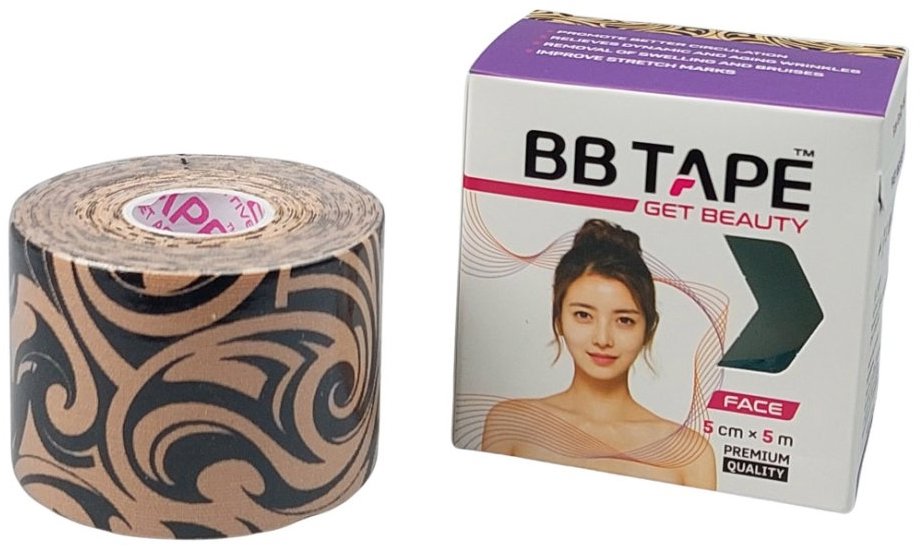 BB Tape tejp na tvár 5 cm × 5 m tetovanie 1 ks