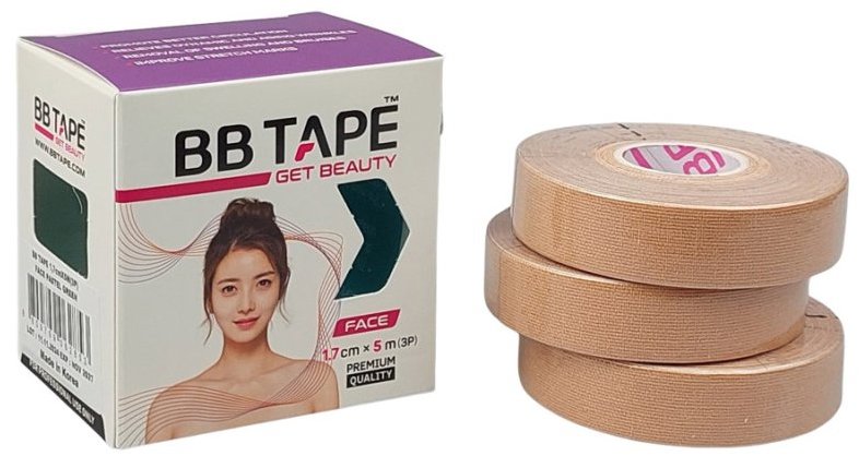 BB Tape tejp na tvár pruhy 1,7 cm béžový 1 ks