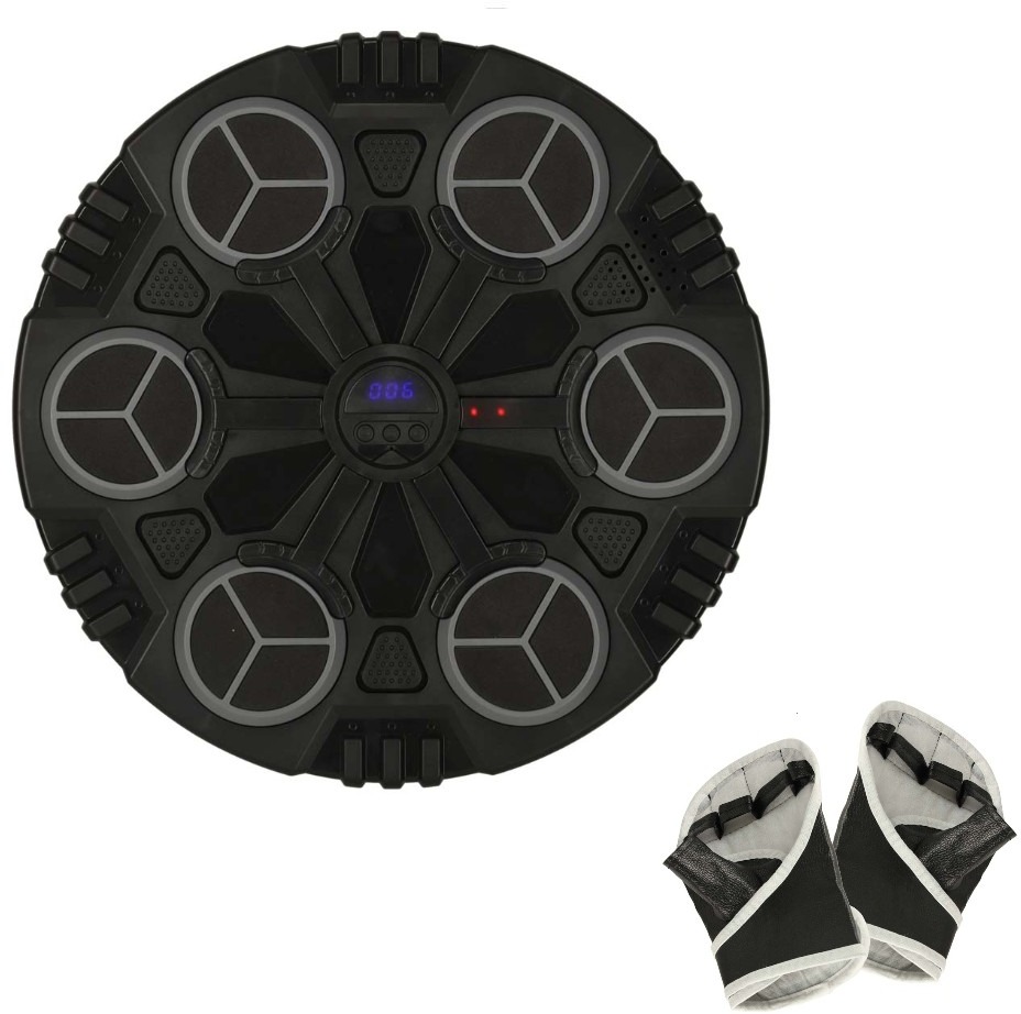 KIK KX3009 Elektronický boxovací nástěnný terč s rukavicemi, Bluetooth, černý