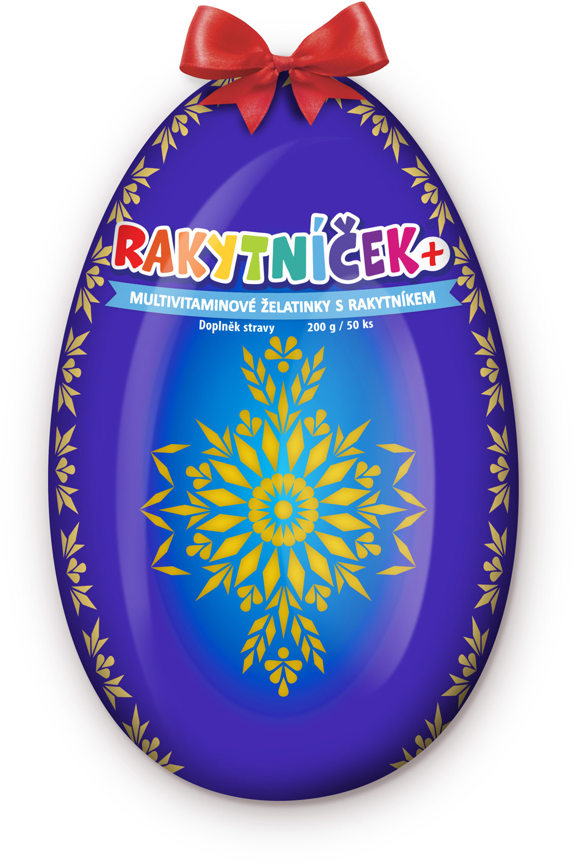 RAKYTNÍČEK+ Želatinky Veľkonočné vajcia modré 2026, 50 ks