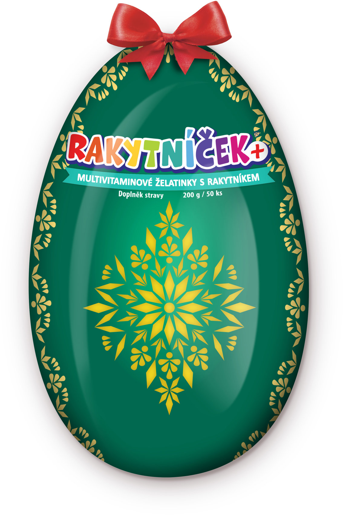 RAKYTNÍČEK+ Želatinky Veľkonočné vajcia tyrkysové 2026, 50 ks