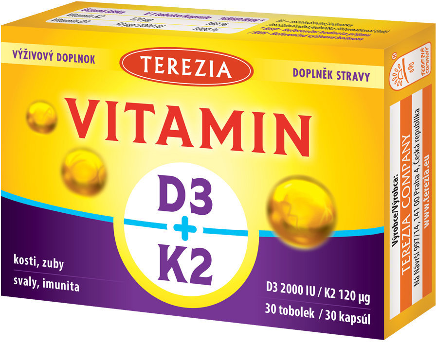 TEREZIA Vitamín D3 + K2 30 kapsúl