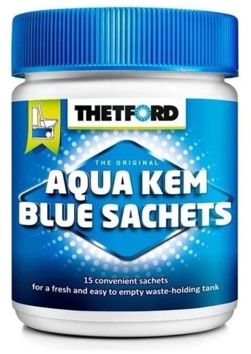 THETFORD Aqua Kem Blue Sachets 18 × 25 g – rozkladová chémia do WC