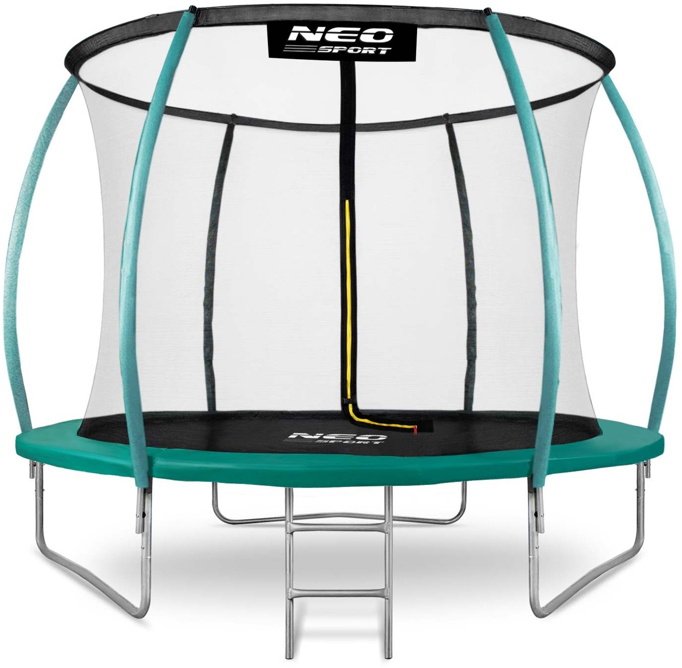 Neo-Sport Profilovaná záhradná trampolína 10 stôp/312 cm s vnútornou sieťou, tyrkysová