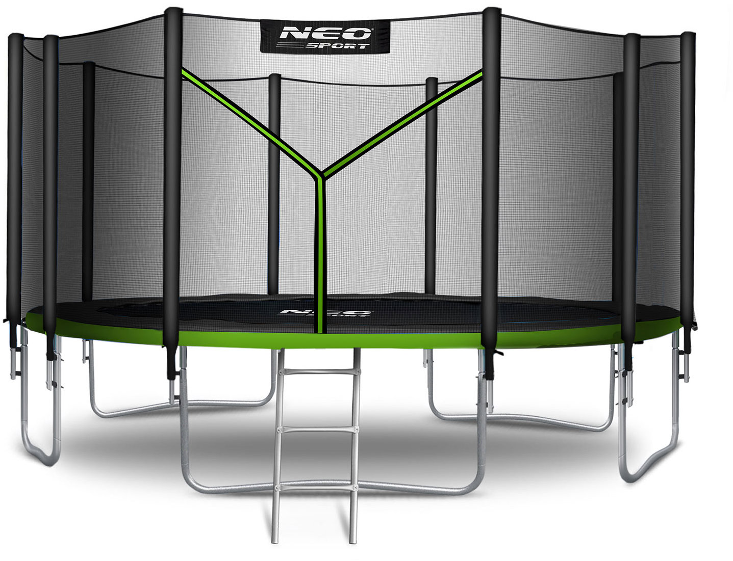 NEO-SPORT Trampolína 15 stôp/465 cm, s vonkajšou sieťou + rebrík