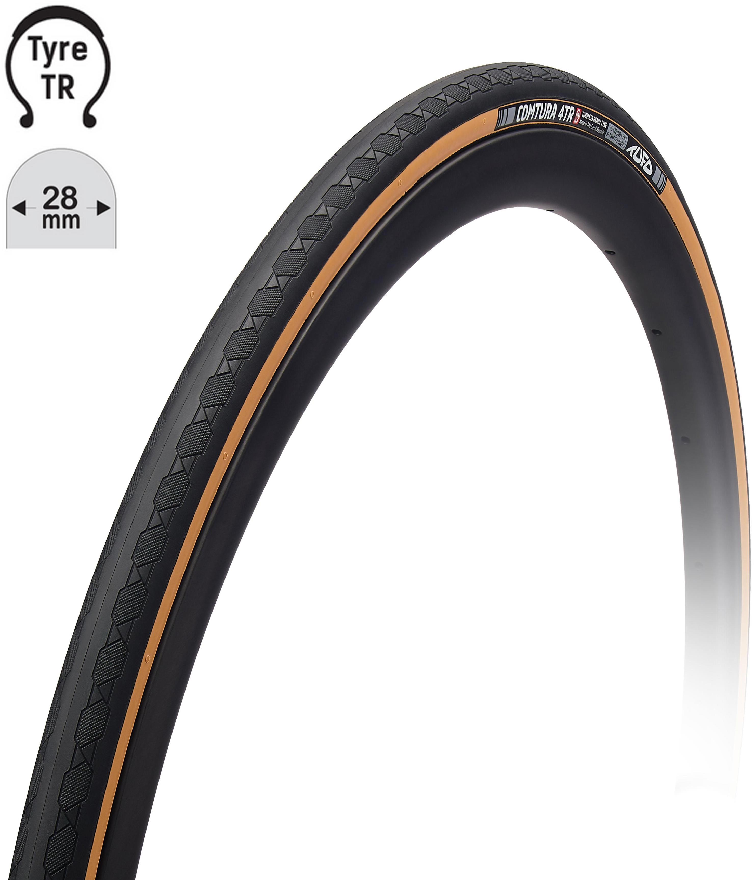 Tufo Comtura 4TR28, 700 × 28C, plášť kevlar, bezdušový béžový