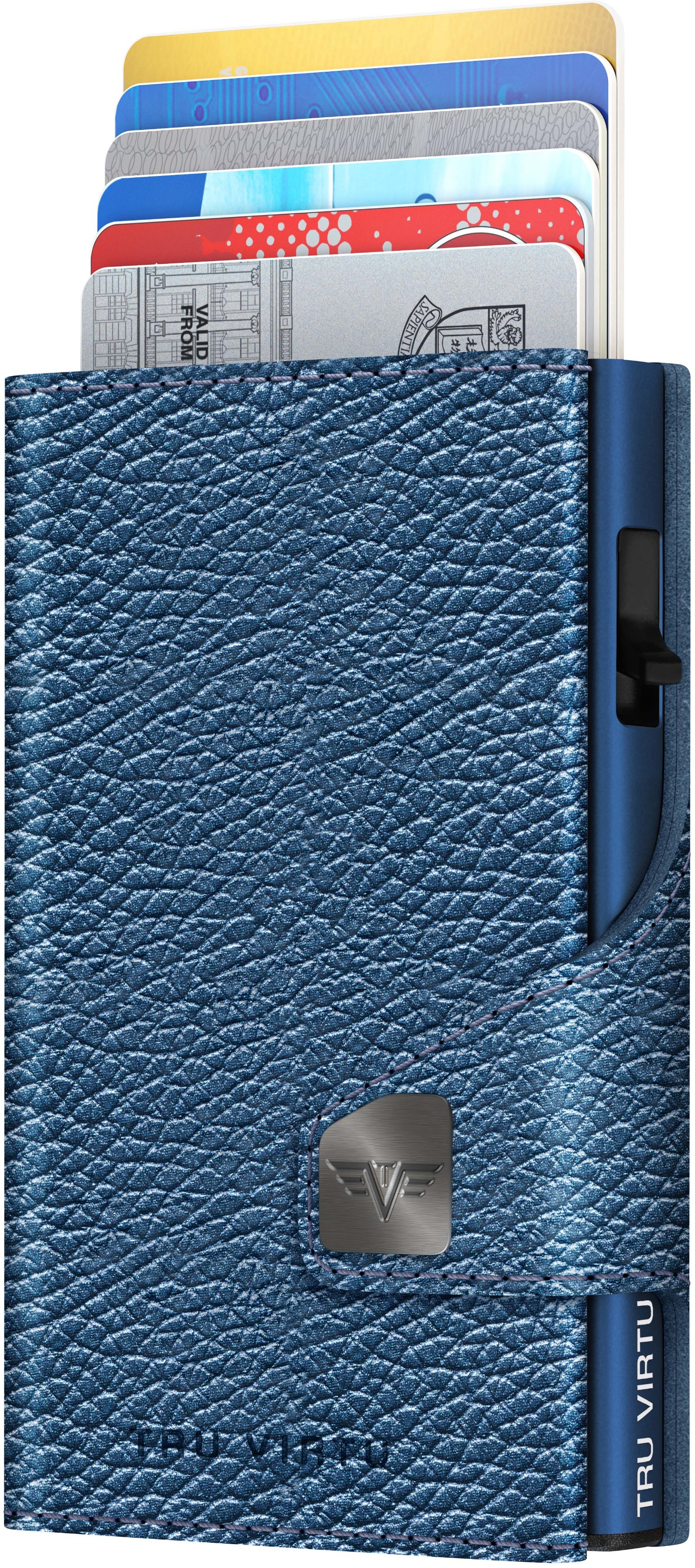 Tru Virtu peňaženka Click & Slide kožená Navy Metallic