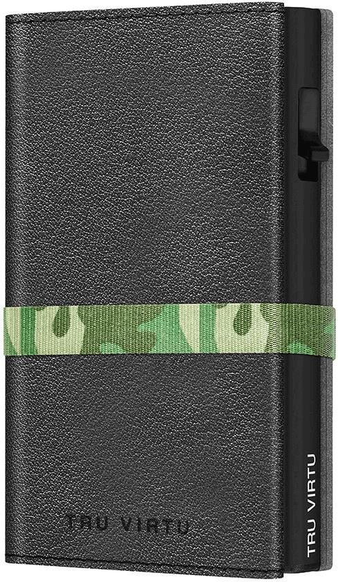 Tru Virtu peňaženka Click & Slide Strap Cross Nappa Black Camouflage / Black