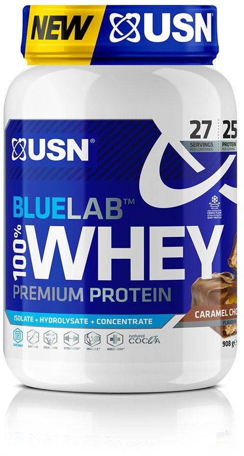 USN BlueLab 100 % Whey Premium Protein, 2000 g, čokoláda s karamelom