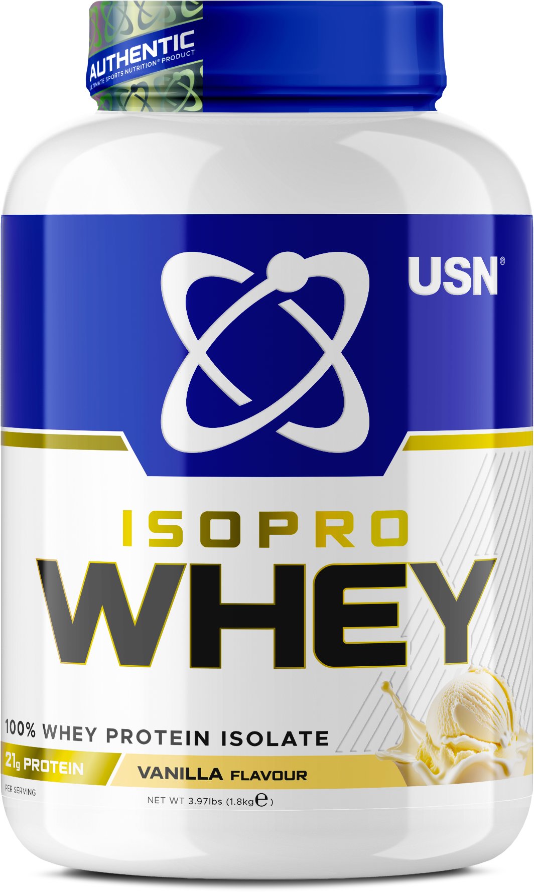 USN IsoPro Whey Protein Isolate, 1800 g, vanilka