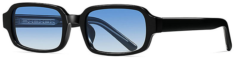 VeyRey Slnečné okuliare Nonmock, čierna obruba, modré sklá