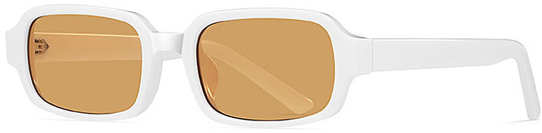 VeyRey Slnečné okuliare Nonmock, biela obruba, žlté sklá