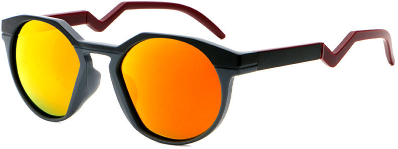 VeyRey Slnečné polarizačné okuliare Contralance čierna obruba, červené sklá