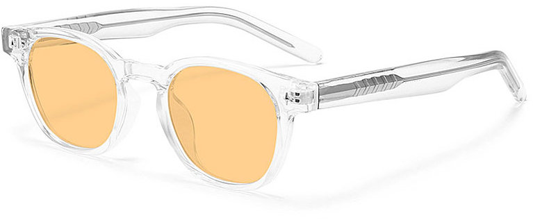 VeyRey Slnečné polarizačné okuliare Aiyou číra obruba, žlté sklá