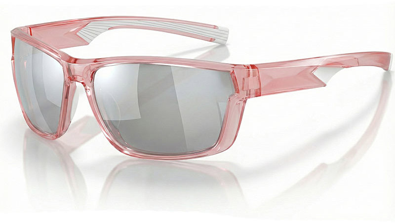 VeyRey Športové polarizačné slnečné okuliare Irtox ružová obruba, strieborné sklá