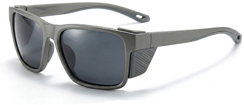 VeyRey Športové polarizačné slnečné okuliare Binow sivá obruba, čierne sklá