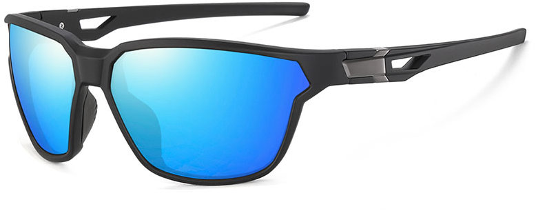 VeyRey Športové polarizačné slnečné okuliare Nuf čierna obruba, modré sklá