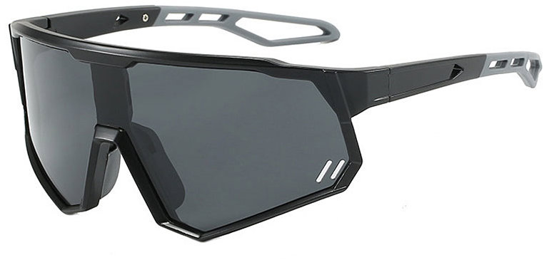 VeyRey Športové polarizačné slnečné okuliare Strasoo čierna obruba, čierne sklá