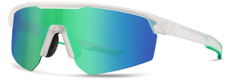 VeyRey Sportovní polarizační sluneční brýle Monoal bílá obruba, zelená skla