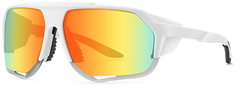 VeyRey Sportovní sluneční brýle Bralter bílá obruba, oranžová skla
