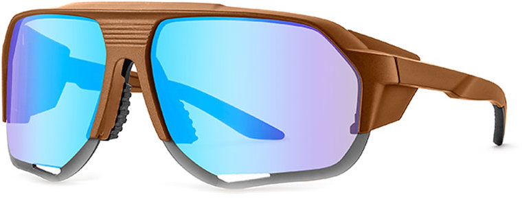 VeyRey Sportovní sluneční brýle Bralter hnědá obruba, modrá skla