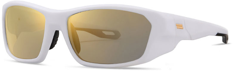 VeyRey Sportovní polarizační sluneční brýle Borned bílá obruba, zlatá skla
