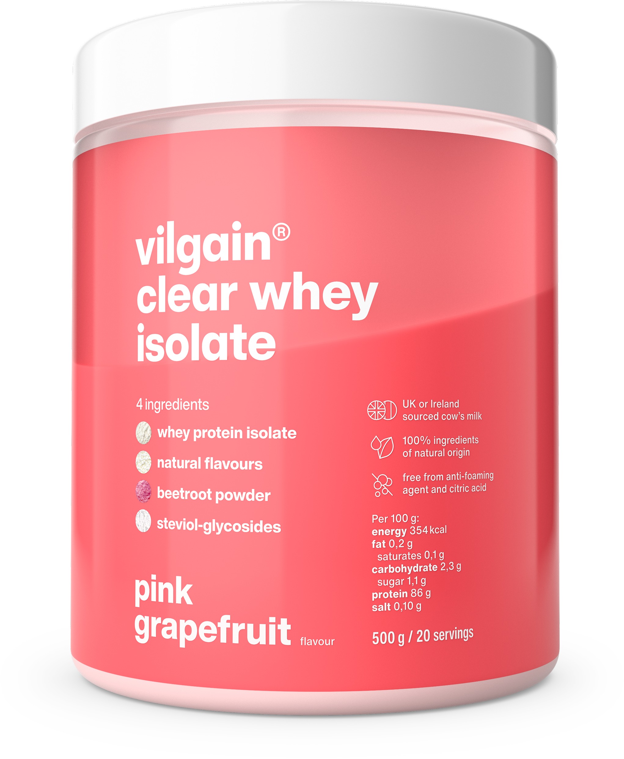 Vilgain Clear Whey Isolate 500 g Pink grapefruit