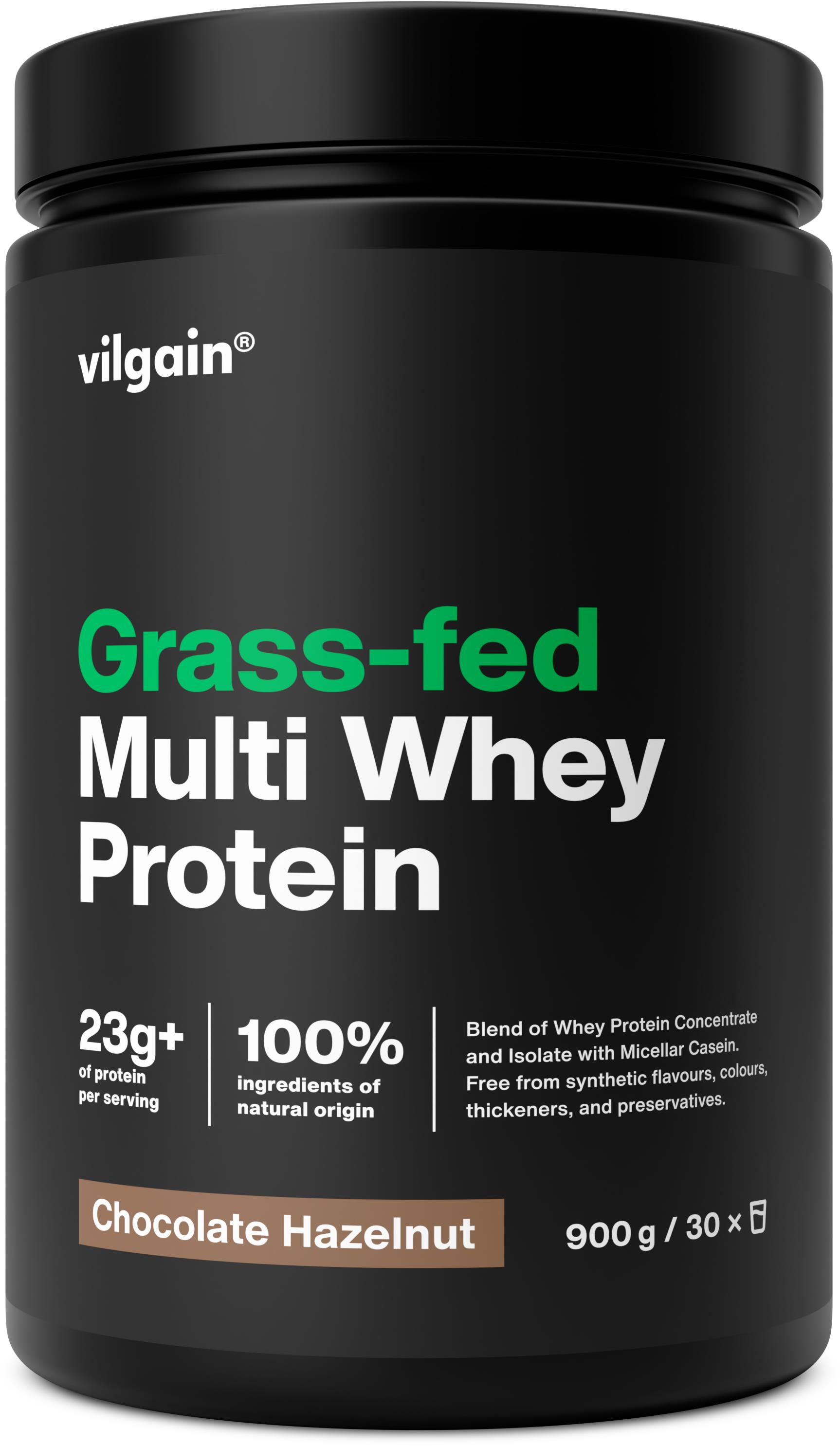 Vilgain Grass-Fed Multi Whey Proteín 900 g Chocolate and hazelnut