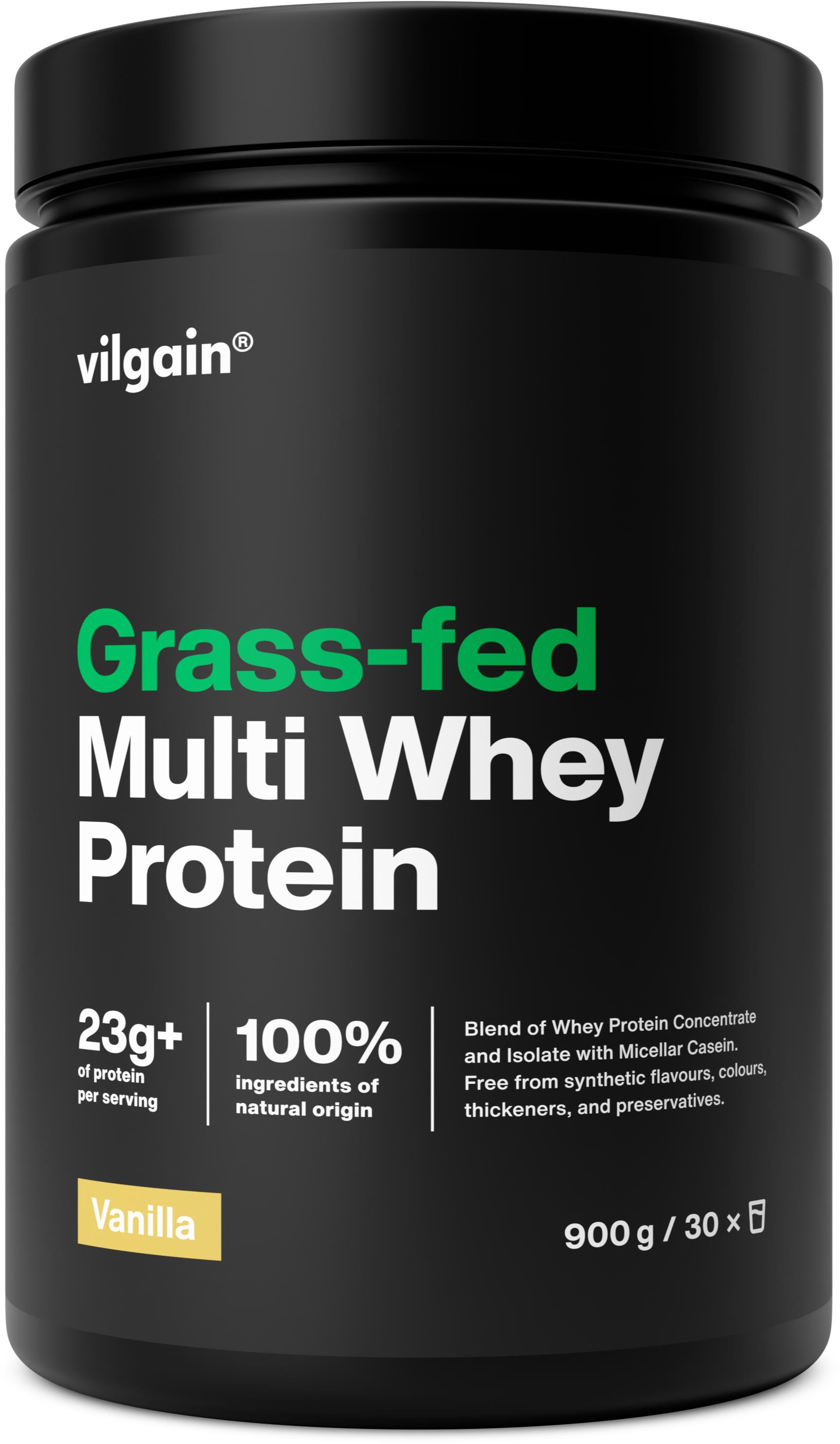Vilgain Grass-Fed Multi Whey Proteín 900 g Vanilla