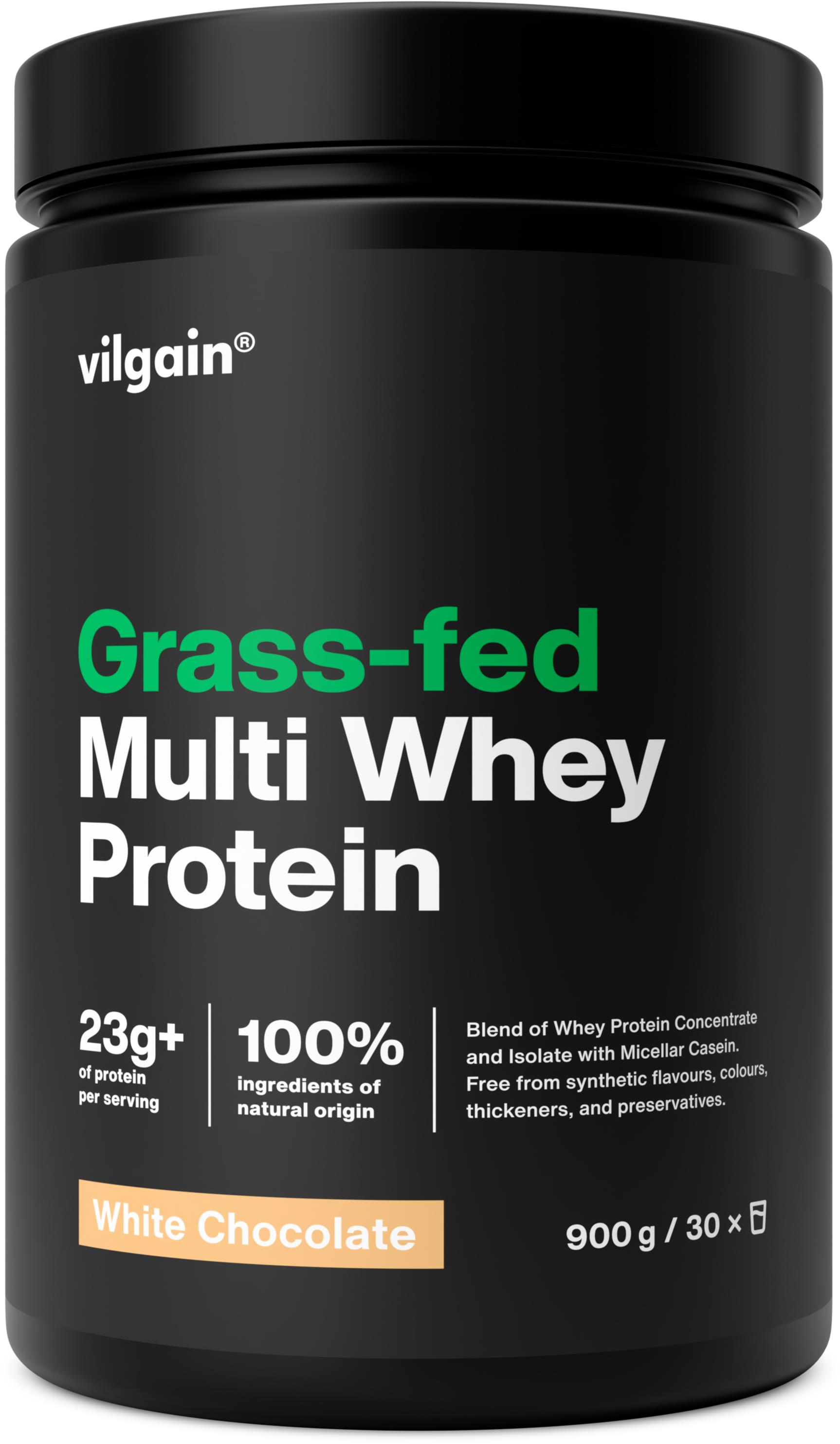 Vilgain Grass-Fed Multi Whey Proteín 900 g White chocolate