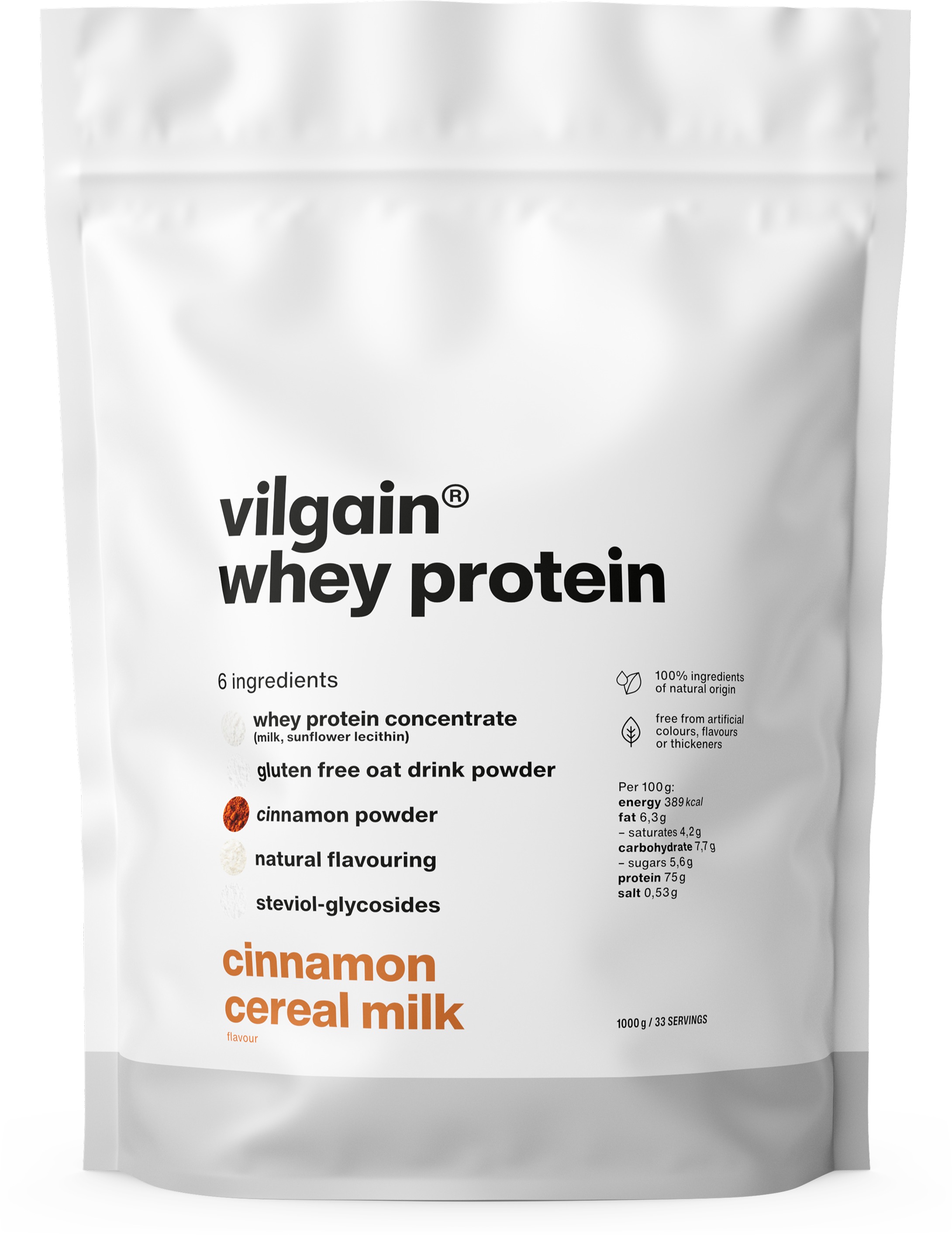Vilgain Whey Proteín 1000 g Cinnamon Cereal Milk