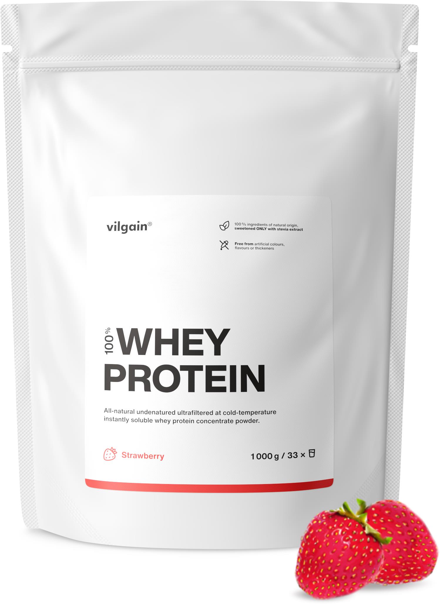 Vilgain Whey Proteín 1000 g Strawberry