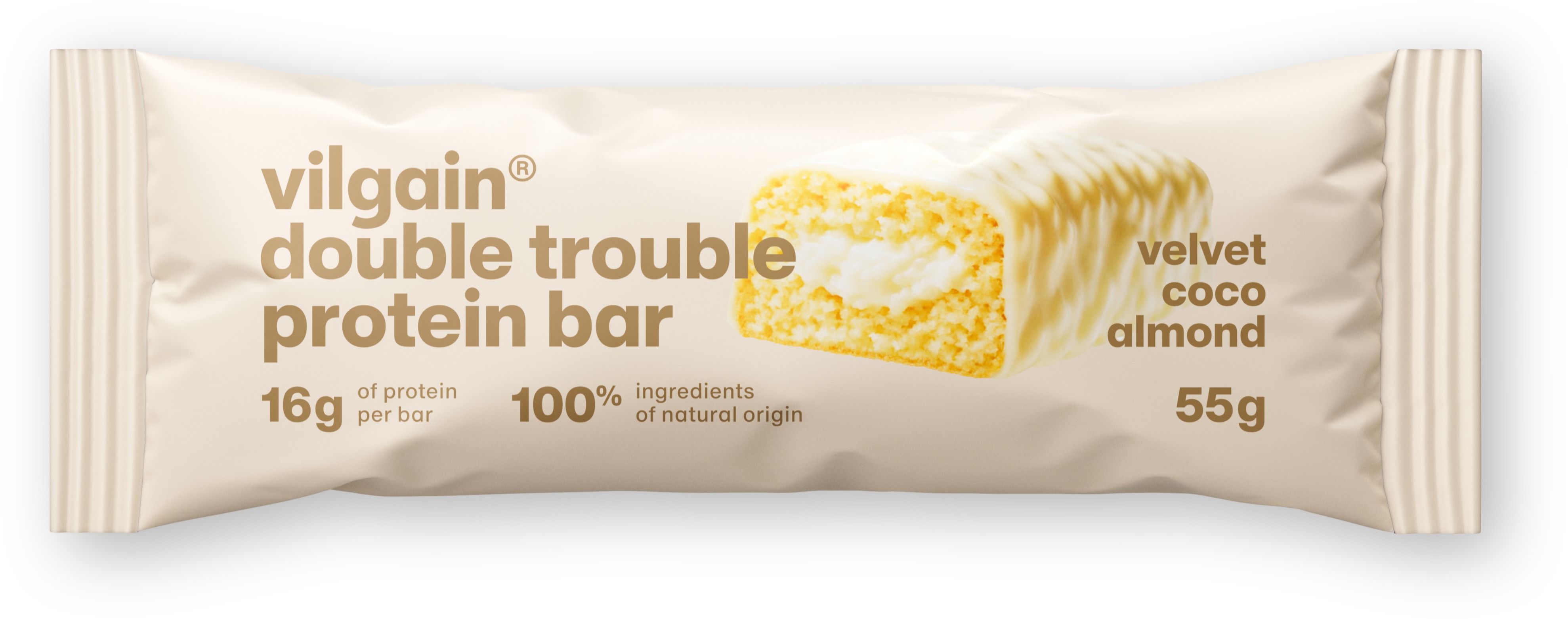 Vilgain Double Trouble Protein Bar 55 g Velvet Choco Almond