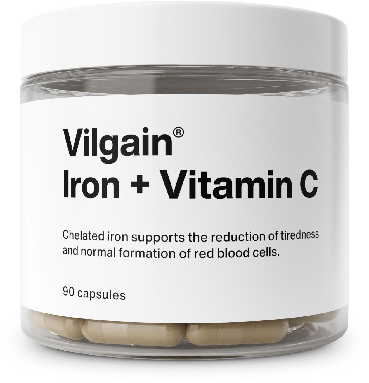 Vilgain Iron + Vitamín C 90 kapsúl
