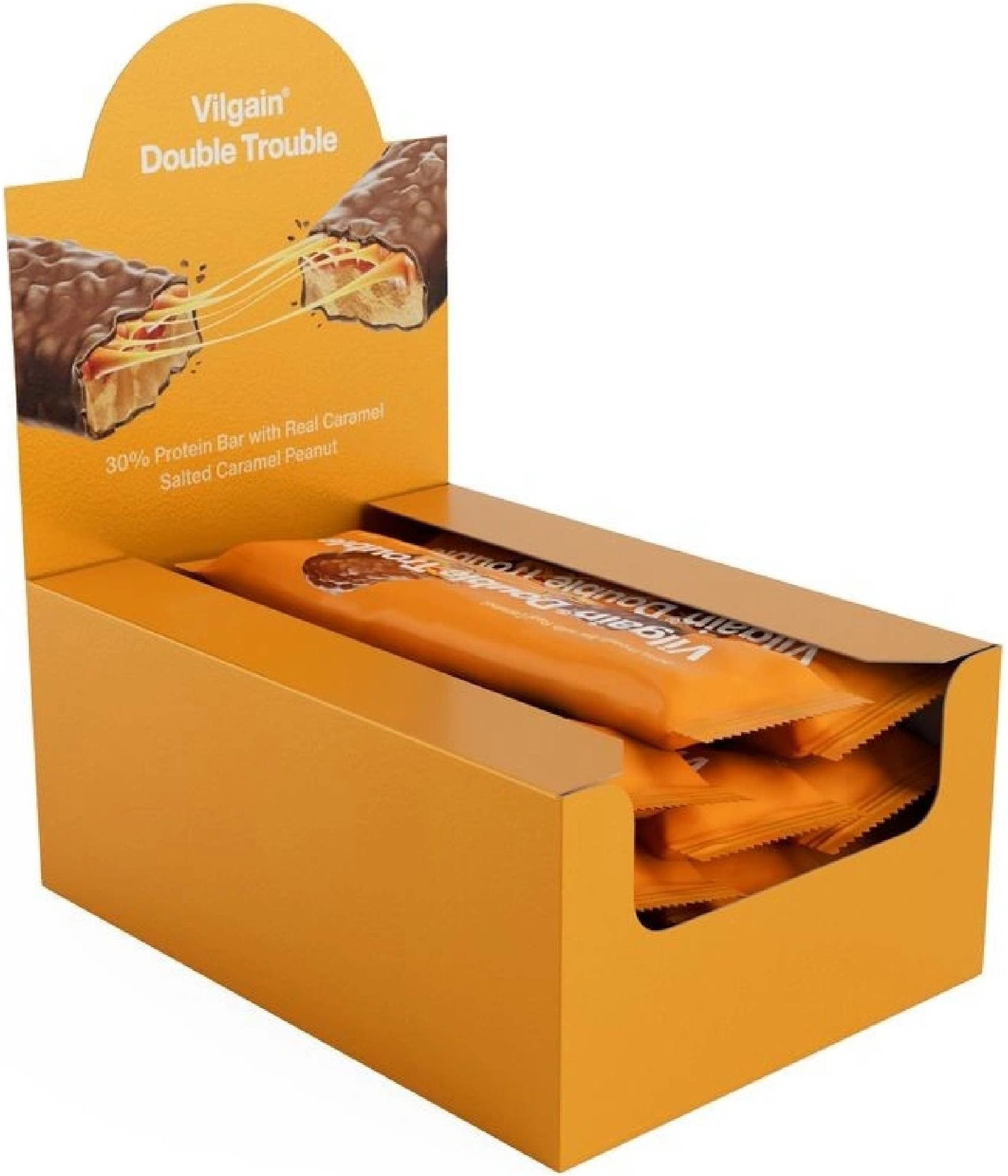 Vilgain Double Trouble Protein Bar 12 × 55 g Salted caramel peanut