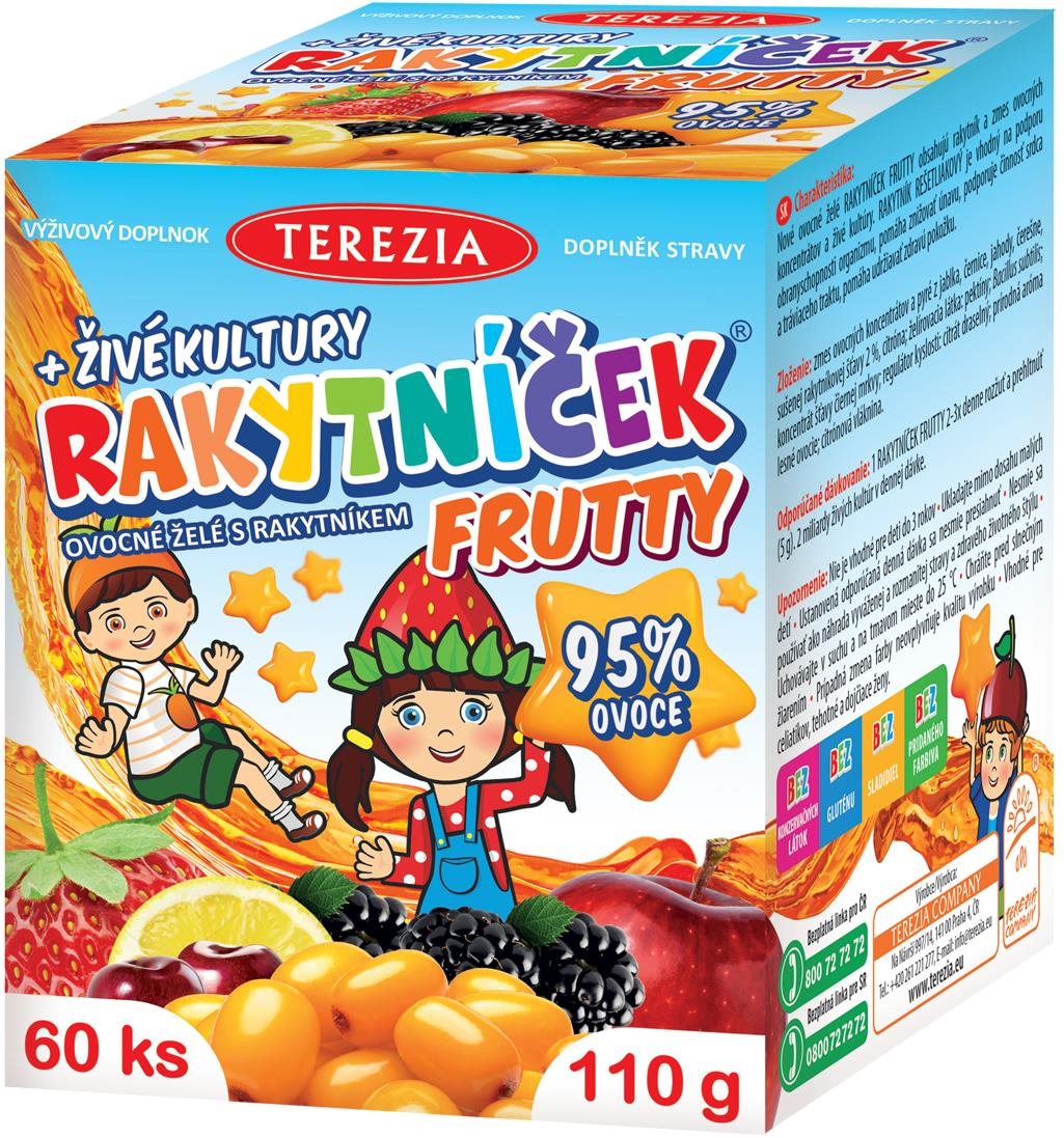 RAKYTNÍČEK FRUTTY ovocné želé + živé kultúry 60 ks