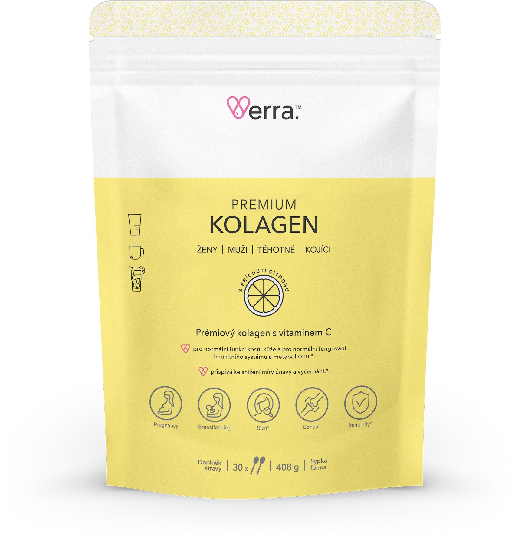 VERRA Premium Kolagén s citrónovou príchuťou 408 g