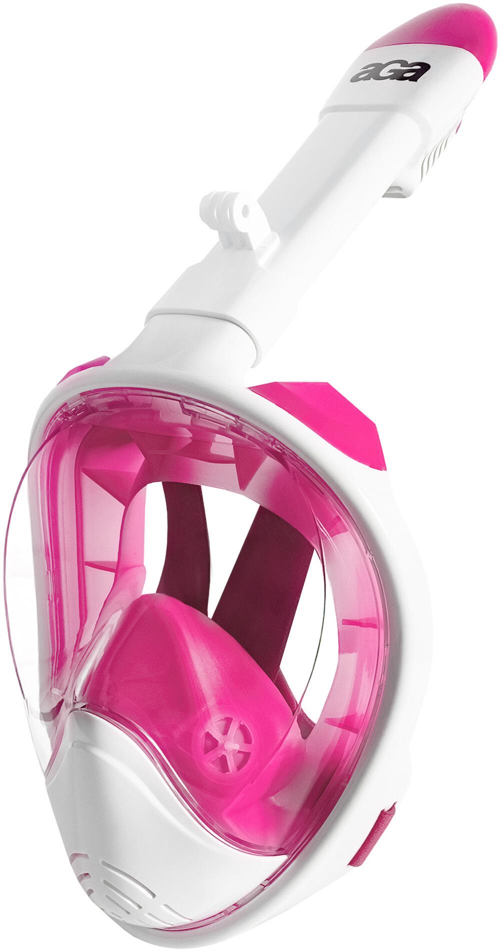 Aga Celotvárová šnorchlovacia maska S/M DS1121 biela/ružová